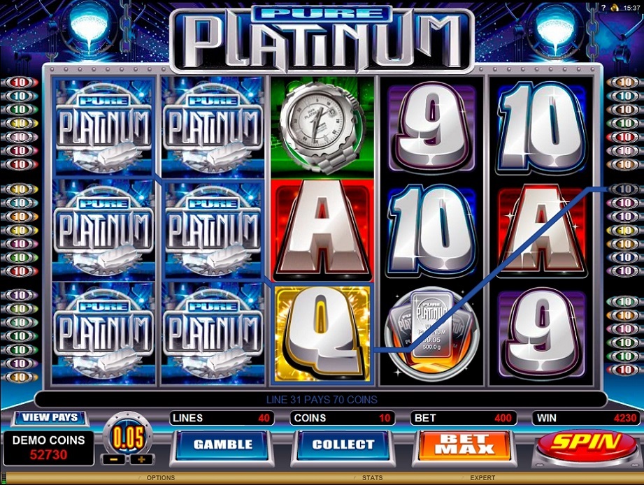 pure platinum game slots